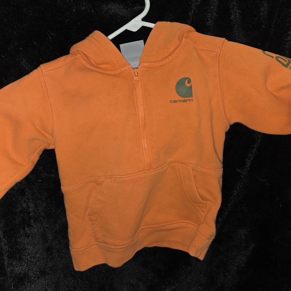 Carhartt Kids Orange Half-Zip Hoodie